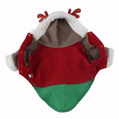 China Amazon Stocked Product 2022 New Autumn And Winter Christmas Funny Costumes Cute Deer Transform Into Small Dog Pet Clothes for sale