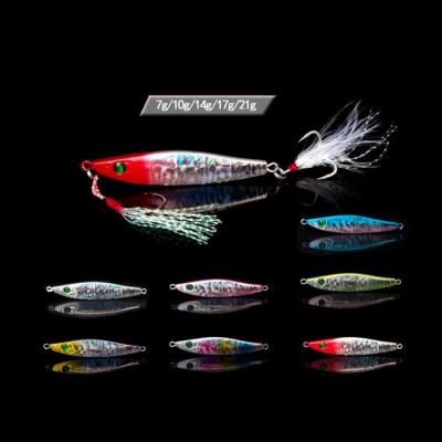 China 7/10/14/17/21g Lead Shore Casting Lead Metal Casting Lures Hard Fishing Swim Bait Artificial Sea Water for sale