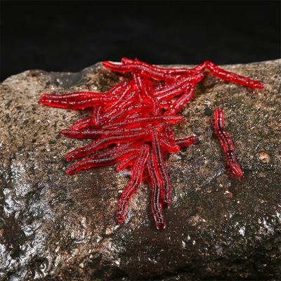 China Outdoor Fishing Activity 4cm 0.26g Artificial red worm Soft bait Fishing Lures Bionic Simulation Earthworm for sale