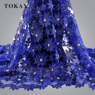 China Sustainable New Fashion Embroidery French Lace Fabric And African Tulle Lace For Wedding for sale