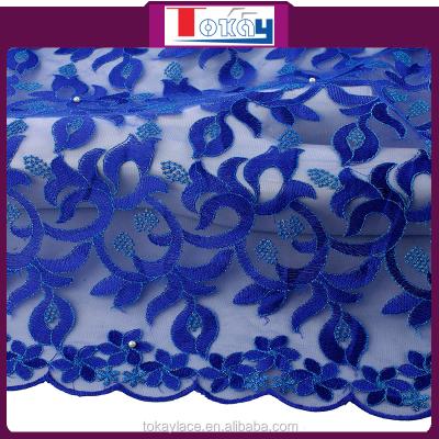 China 2016 Viable Elegant Embroidered Tulle Lace Fabric With Low Price For Women for sale