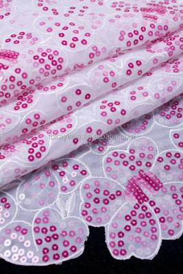 China Wholesale Viable Rainbow Tokay Organza Silk Lace Fabric for sale