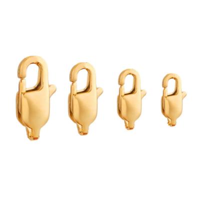 China DIY Necklace Pendants Jewelry 316L Size 09mm 11mm 13mm Gold Jewelry Findings Gold Clasp Lobster For Chain Making Stainless Steel Lobster Clasps for sale