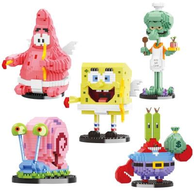 China Construction Toy New Arrivals Collection Cartoon Toy Mini Block Mini Figures Cartoon Sets Squidward Diamond Bricks For Kids Assembly Toys for sale