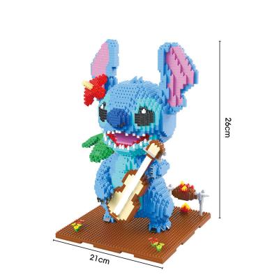 China Construction Toy Hot Sale Cartoon Christmas Collection Assembled Diamond Mini Bricks Figures Stitch Micro Building Blocks Toys for sale