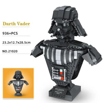 China DIY TOY Mould King Star Darth Vader White Soldier Bust Model Children's Girl Gift Block Model Toys DIY Toys Block for sale