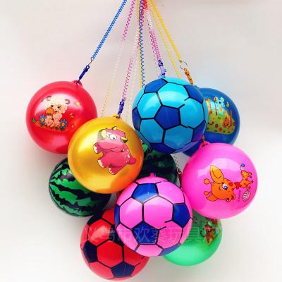 China Inflatable Toy Training and learning football with chains Children's inflatable toys Kindergarten inflatable balloon racket for sale