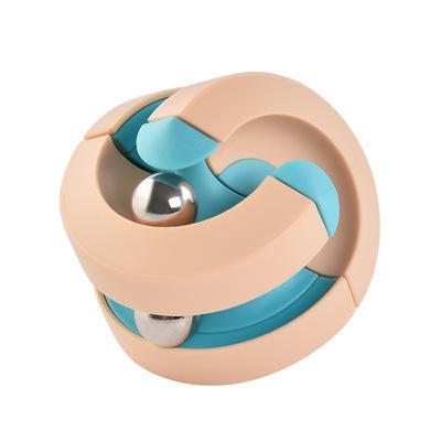 China Metal Cross-border creative new product track ball gyro adult children puzzle decompression Cube marble finger gyro toys for sale