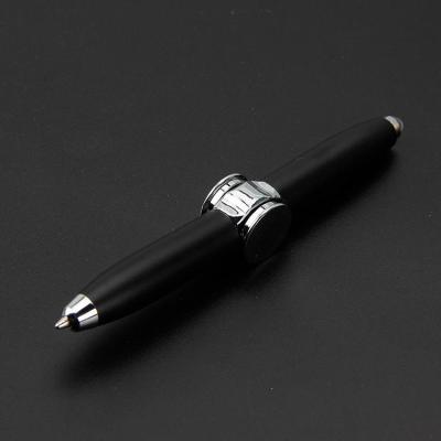 China Metal Multifunction Gyroscope LED Rotate Decompression Metal Ballpoint Pen Fidget Pen Multifunctional Led Fidget Spinner for sale