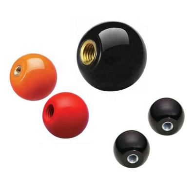 China High Heat Phenolic Resin Ball Knob Factory Price Black / Red Brass Insert for sale