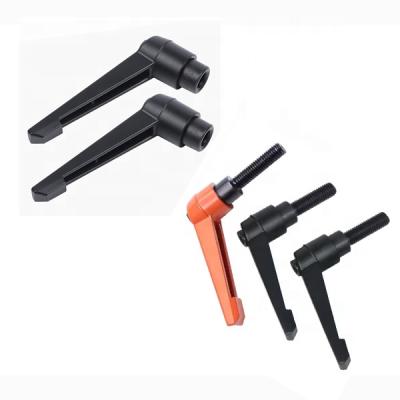 China UNC 3/8-16 Adjustable High Heat Resistance Grip Female And Male Zinc Alloy Clamp Levers Handle Lobe Knob for sale