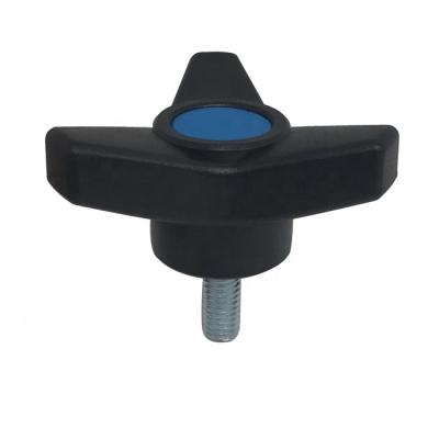 China Matte Finish Water Proof Machinery Machine Plastic Handle Knob Three Arm Lobe Knob for sale