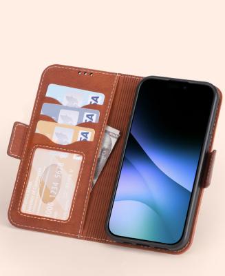 China Shockproof Luxury Designer For Iphone 15 Pro Case Flip Leather Wallet Mobile Phone Cases Magnetic Shockproof Card phone Cover men/women for sale