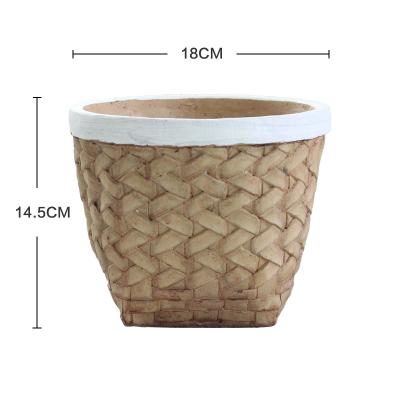 China Nordic Wholesale Modern Minimalist Flower Pots Cement Garden Vase Flower Pot for sale