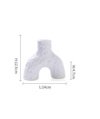 China Fashion Design Minimalist Nordic Office Home Decor Dry Flower Decoration Ceramic Vase for sale