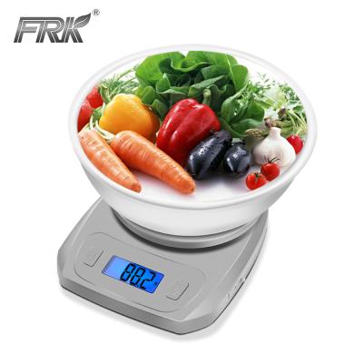 China Quick On Factory Supply New Design Glass Refillable 5 Kg Electronic Food LCD Digital Kitchen Scale Weight for sale