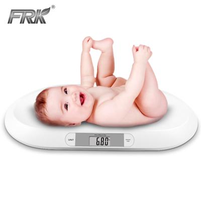 China Miniaturized Infant Electronic Weighing Scale Smart Digital Overload and Low Battery Indication High Accuracy 20KG White Gauge for sale