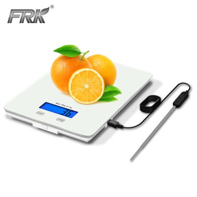 China With Electronic Scale Tray Household With Thermometer 15100G Usb Charger Food Weighing Kitchen Scale for sale