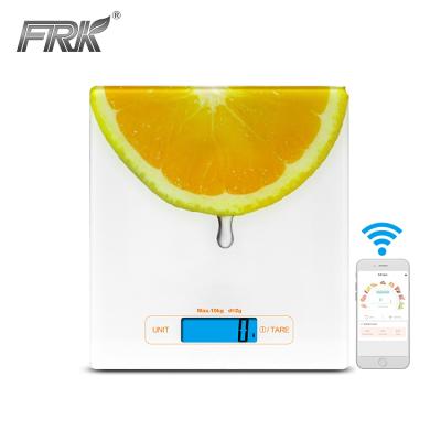 China Kitchen Professional Design Tooth Kitchen Fruit Vegetable Digital Glass Blue Scale for sale