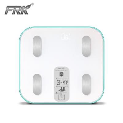 China Bedroom Digital Platform LED Bathroom Composition Analyzer Personal Glass Electronic Blue Tooth Body Fat Scale for sale