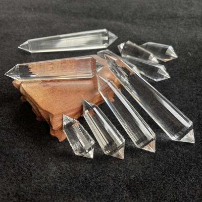 China Europe Customized Semi-precious Stone Crafts 24 Sided Clear Quartz Crystal Vogel for Healing for sale