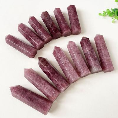 China Europe 9-11cm Wholesale Healing Stones Point Strawberry Quartz Point Gemstone Tower for sale