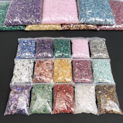 China Europe Natural Crystal Chips 100g Wholesale Stones And Crystals Polished Meditation Gravel Crystal Chips For Healing for sale