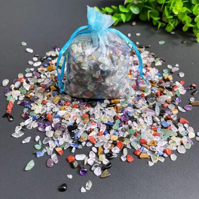 China Europe Wholesale Natural Mixed Colorful Quartz Crystal Healing Stones Gravel for sale