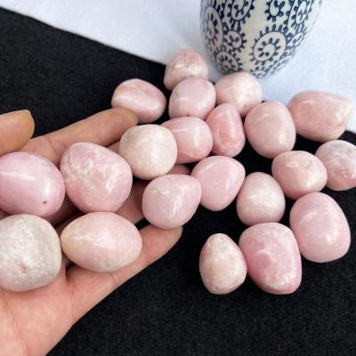 China Europe Wholesale Polished Natural Pink Opal Tumbled Stones for sale