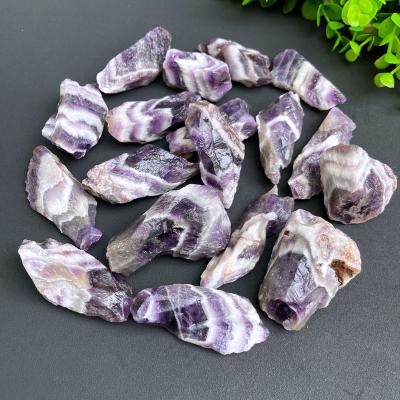 China Europe Wholesale Natural Raw Dream Amethyst Stone Stick Healing Stones Chevron Amethyst Strip for sale