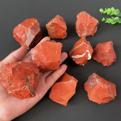 China Europe Wholesale Natural Healing Stones Raw Gemstone Red Jasper Rough For Decoration for sale