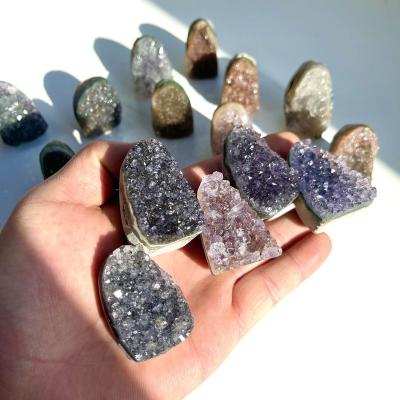 China Europe Wholesale Natural Amethyst Geode Small Amethyst Cluster Geode for sale