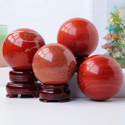 China Europe Natural Stone Gemstone Red Jesper Ball Red Jasper Crystal Gemstone Sphere Healing Stones Crystal Sphere for sale