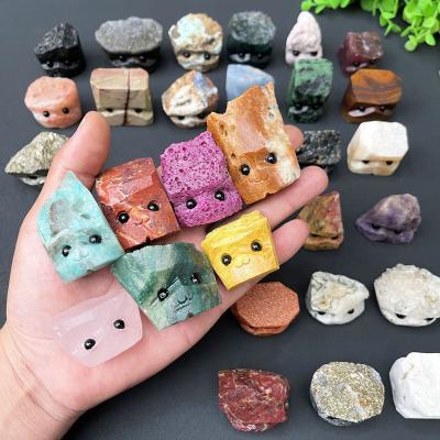 China Europe Wholesale Carved Semi-precious Stone Crafts Natural Animal Raw Crystal Quartz Rough Crystal Hedgehog For Gifts for sale