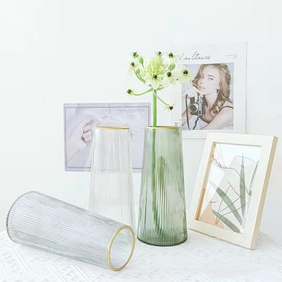 China Nordic minimalist creative simple transparent glass vase home decoration water bottle flower arrangement for sale