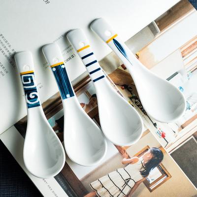 China Viable wholesale hot sale cute creative ceramic spoon, Japanese style creative spoon can be customized logo for sale