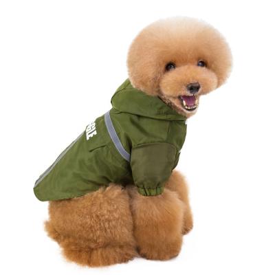 China Sustainable Dog Rain Coat Waterproof Reflective Stripes For Pet Raining Clothes for sale