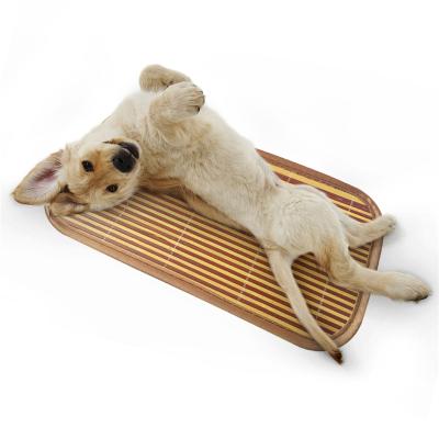 China Sustainable Summer Used Bamboo Pet Mats Comfortable Cats And Dogs Bamboo Mats for sale