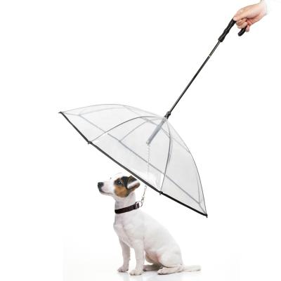 China Contemporary Dog Umbrella with Leash, Transparent Umbrellas Pet Umbrella, Dog Leash Umbrella for sale