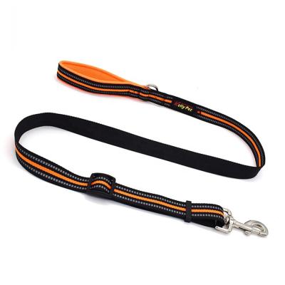 China Striped Dog Leash Dog Leash Easy To Use Leather Thoughtful Protective Dog Leash for sale