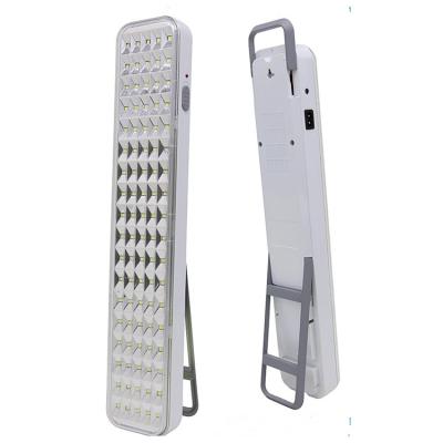 China Good selling high quality luz de emergencia portable wall mounted camping 60 led, led emergency light rechargeable battery for sale