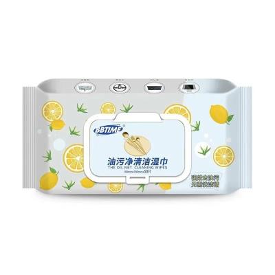 China Disposable Ultra Bamboo Kitchen Stored Outdoor Clean Stain Removing Large Cooling Wet Wipes For Kitchen for sale