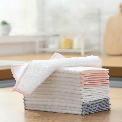 China Wholesale Custom 100% Natural Sustainable Sustainable Bamboo Fiber Dish Cloth Kitchen Towel Kitchen Organic Bamboo Cleaning Cloth for sale