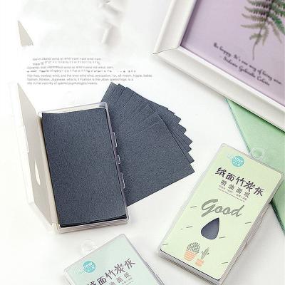 China Wholesale Private Label Eco-Friendly Portable Oil Absorerbing Covers Bamboo Charcoal 80pcs Makeup Oil Facial Blotter for sale