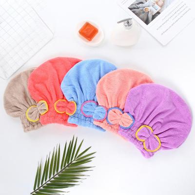 China QUICK DRY Wholesale Microfiber Turban Bow Absorption Hair Towel Wrap Hair Towel Wrap Women Super Bath Shower Hat for sale