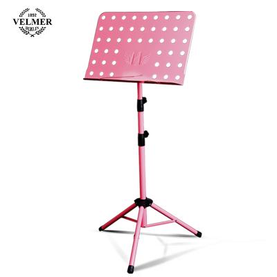 China Cheap Pink Music Stand Adjustable Metal Musical Instruments Large For Guitar 45*31*150cm for sale