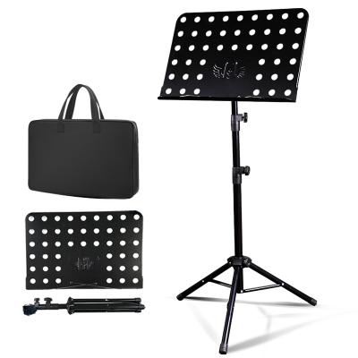 China china wholesale musical instruments sheet music stand portable music notebook stand with bag 45*31*150cm for sale