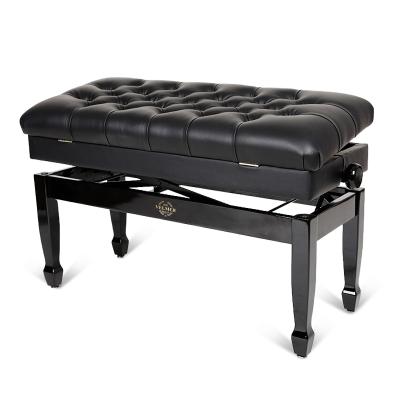 China Metal+leather+sponge VELMER Double Seats Hydraulic Adjustable Piano Stools Keyboard Bench With Storage for sale