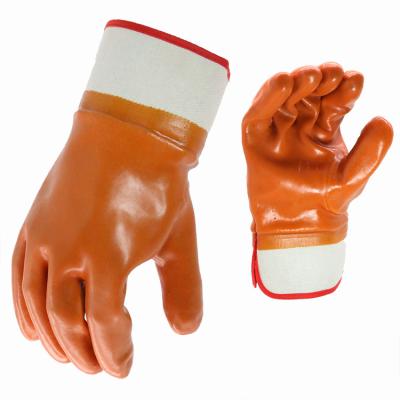 China Chemical Resistant High Quality Industrial Coated Nitrile PVC Chemical Resistant Gloves for sale