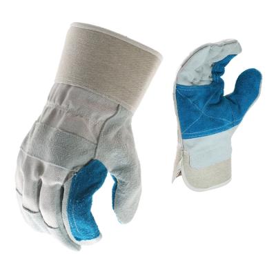 China Cowhide Construction Full Palm Wear Resistant Work Cow Split Leather Work Gloves for sale